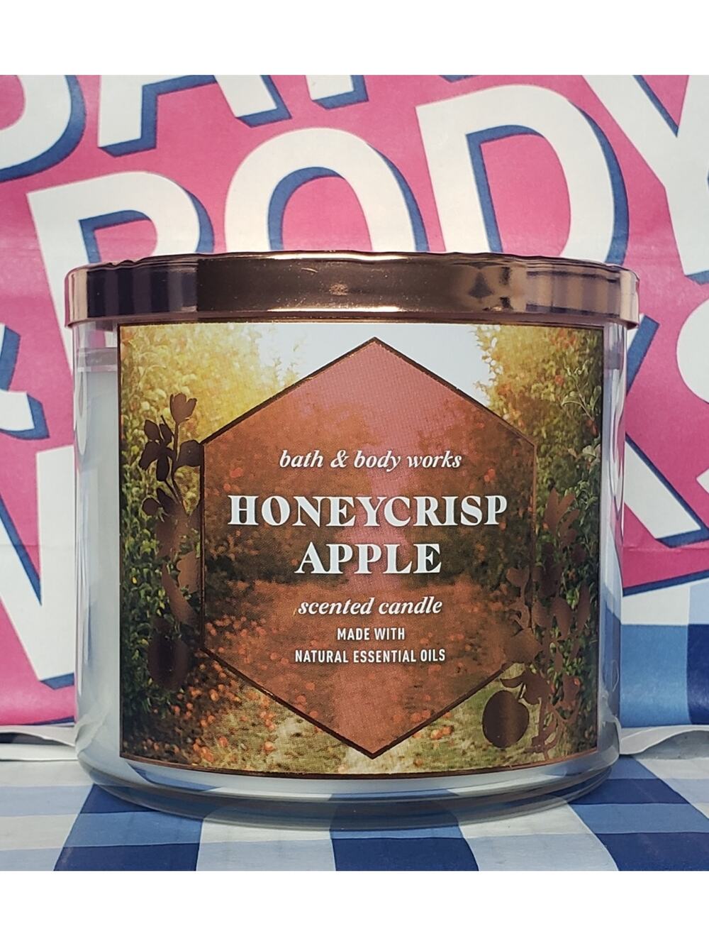 BBW Honeycrisp Apple Large 3 Wick Candle Home Fragrance Decor